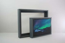Dark Grey - 40mm Deep Canvas Tray Frames. Standard Sizes. Floating Effect Frames