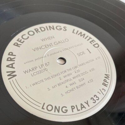 洋楽 Vincent Gallo - When (STEREO WARP LP87) Vincent Gallo - When | GM Éditions - Beaux-livres, vinyles