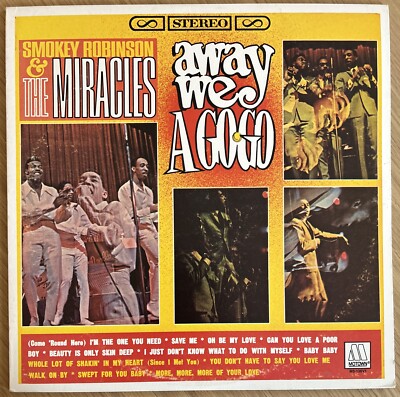 EX! Smokey Robinson Away We A Go-Go Vinyl Record M5-136V1