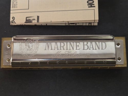 Vintage M. Hohner Marine Band Mundharmonika G No 1896 Made in Germany mit Papieren - Bild 4 von 9
