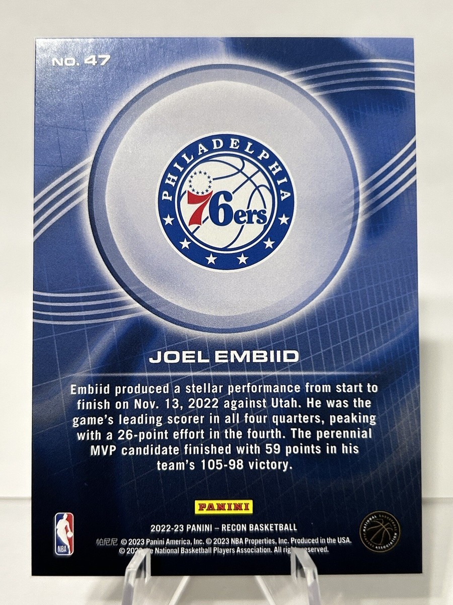 2022-23 Panini RECON JOEL EMBIID 5シリ　ラスト 2022-23 Panini Recon Joel Embiid SP /299 | eBay