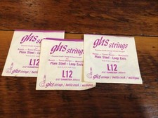 GHS Banjo/Mandolin String, Plain Single String, Loop, .012 Lot Of 3 NOS