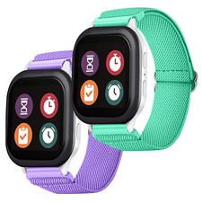 2-Pack Kids Nylon Verizon Gizmo Watch Band Replacement Breathable Elastic Sport