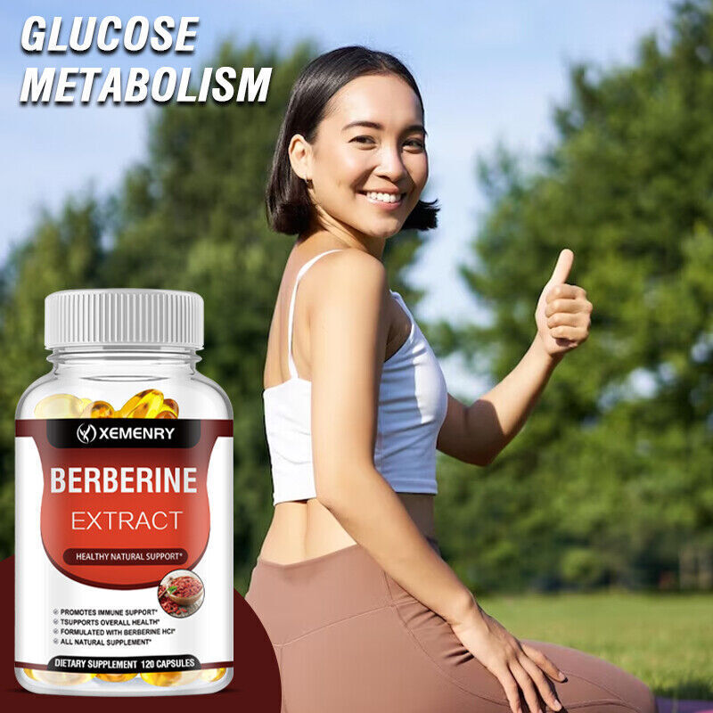 Extrait De Berbérine 1800 Mg Par Gélule – Soutien Cardiaque Et Glycémique – 30/60/120 Capsules – Neuf