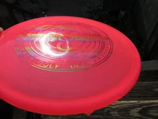 Innova Champion EMBOSSED Classic Roc Rancho mold Pink Golf Disc w/Rainbow stamp