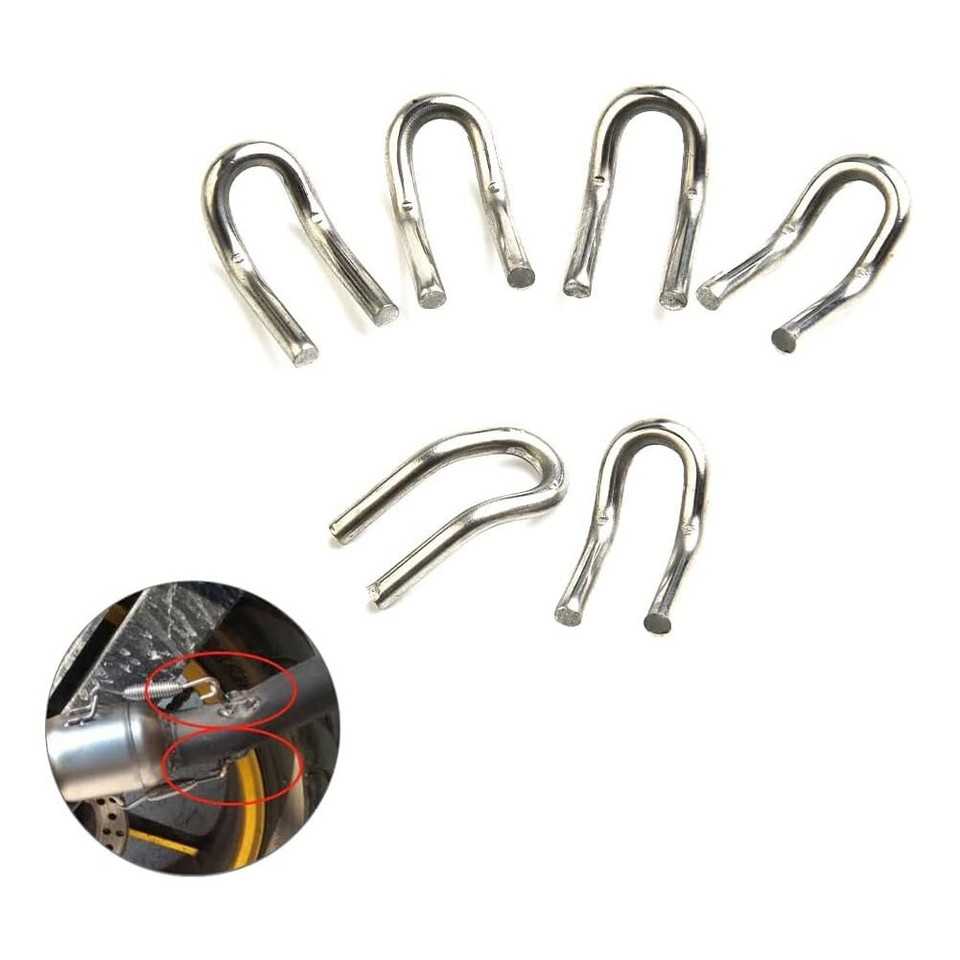 12PCS Motorcycle Exhaust Pipe Springs U Hook Replacement Welding Hooks ...