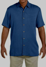 Devon  Jones Island Bahama Camp Men's Shirts Blue Large New