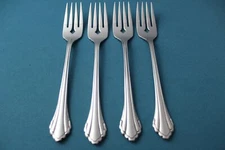 4 Salad Forks Oneida Community Clarette Stainless 6 3/4"