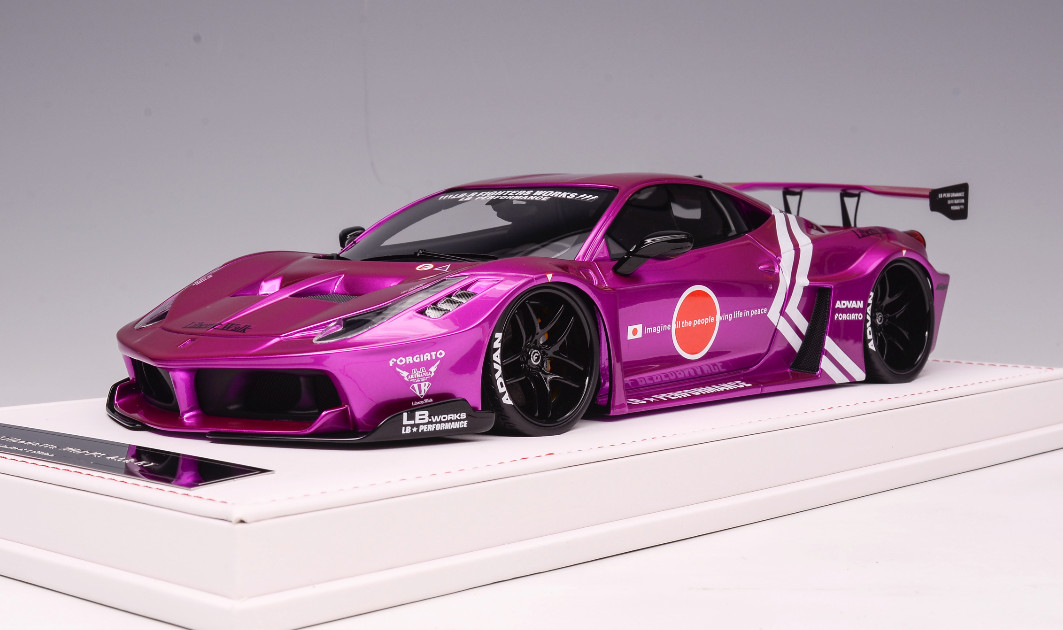 1/18 Ivy Models Ferrari 458 GT Liberty Walk LBWK in fighter Purple