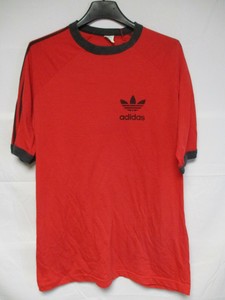 T Shirt Adidas Vintage Annees 80 Rouge Oldschool Trefoil Shirt