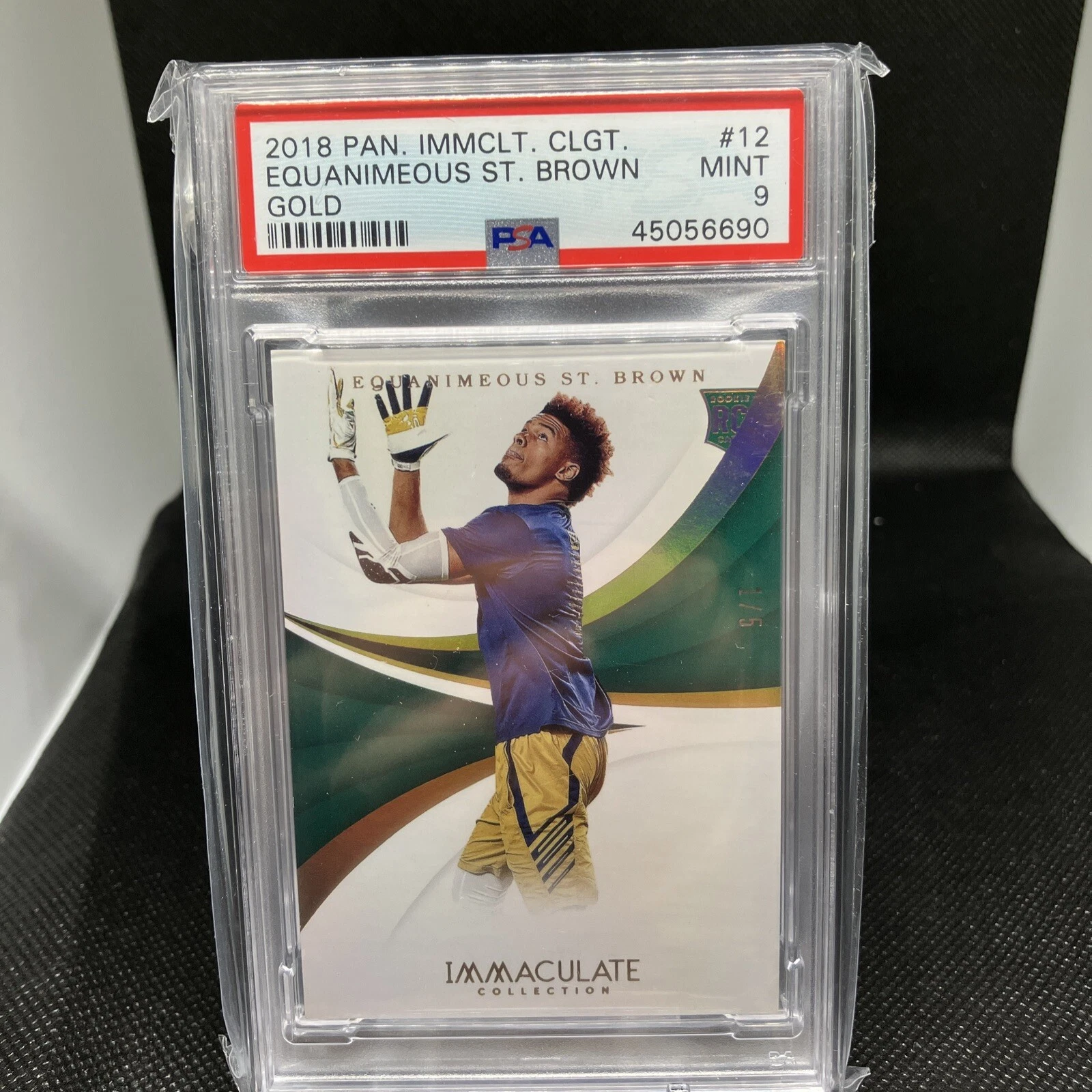 Equanimeous St. Brown Panini Immaculate Collegiate #12 Gold