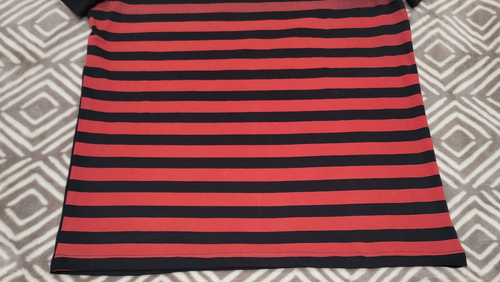 NWT DUCATI Logo Striped T-Shirt Men Size Medium Black & Red Stretch Short Sleeve - Picture 8 of 10