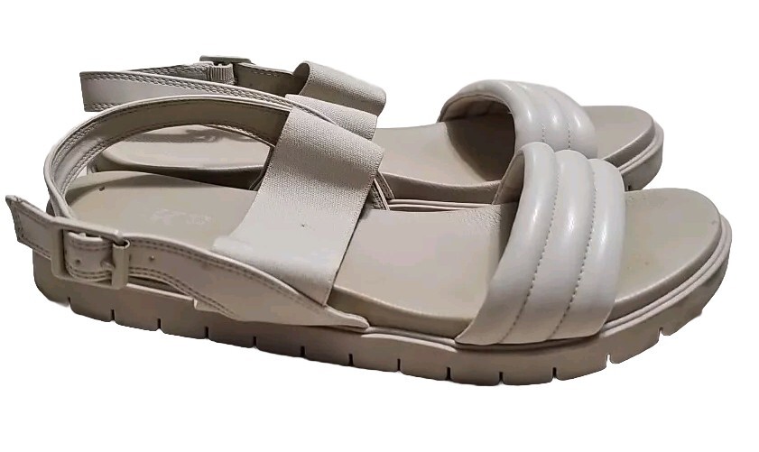 SAOLA BKE Sole Attlie sandali platform donna taglia 8 5 colore panna pelle P07