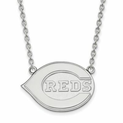 SS MLB Cincinnati Reds Large Pendant 18 inch Necklace