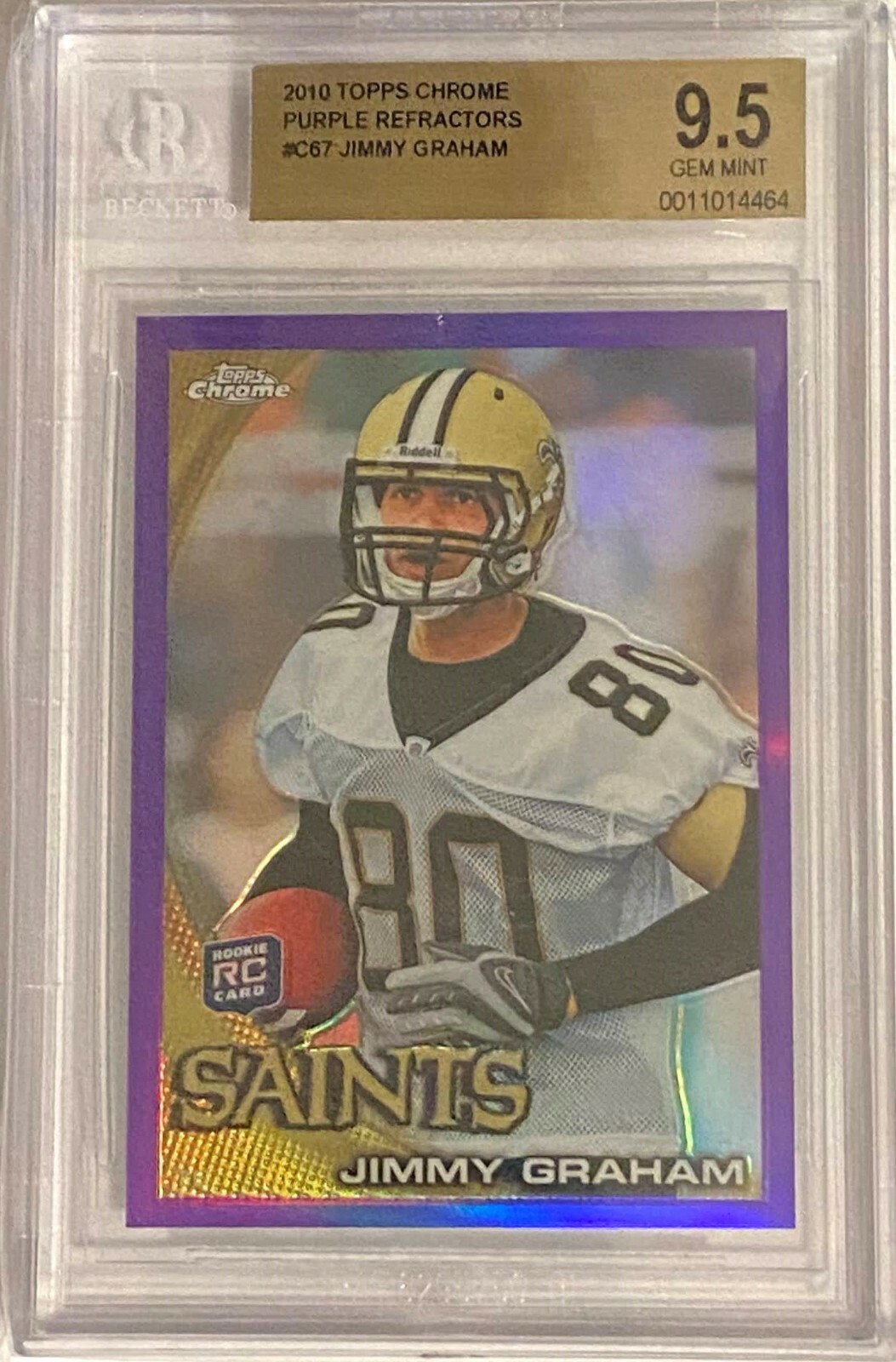 JIMMY GRAHAM 2010 Topps Chrome Purple Refractor #C67 RC BGS 9.5 Pop 10 220/555
