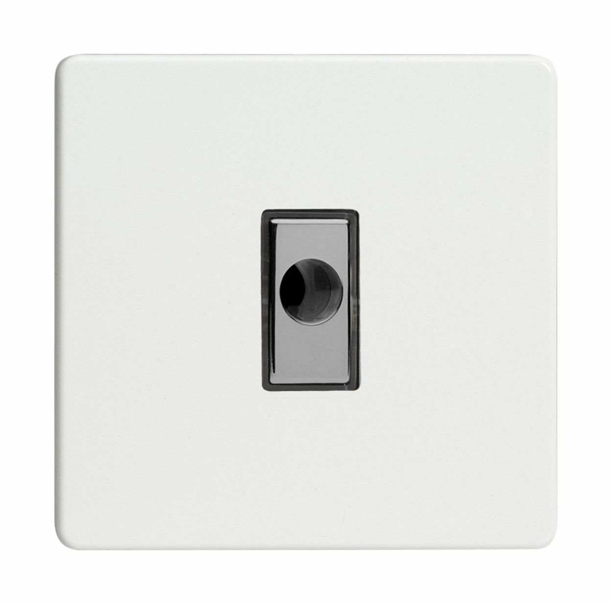 Varilight XDQFODS Screwless Premium White 1 Gang 16A Flex Outlet Plate