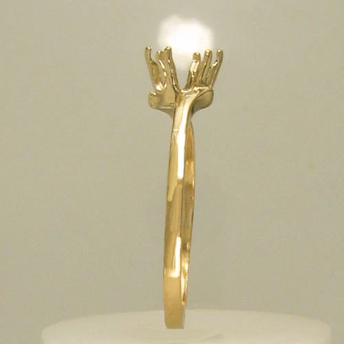 PRE-NOTCHED 6MM ROUND SOLITAIRE RING IN YELLOW GOLD CR107-10KY - Image 3 of 3