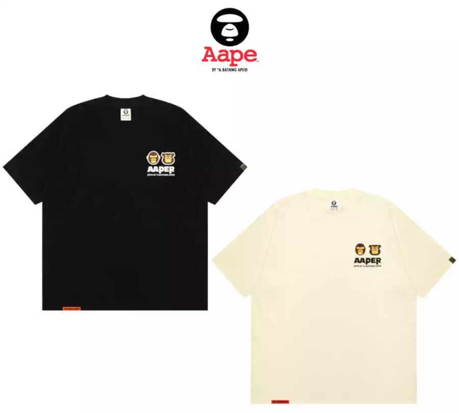 人気★A BATHING APE AAPER \"ALDO & BRAVO\" TEE★半袖 シンプル AAPER 'ALDO & BRAVO' TEE（Tシャツ/カットソー）｜AAPE BY A