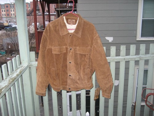 Washable Suede Leather Jacket Coat 