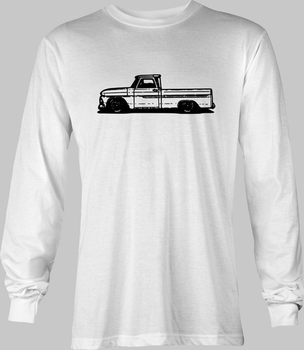 Chevrolet C-10 Shortbed 64-66 Retro LONG SLEEVE T-Shirt - chevy - truck - c10 - Picture 2 of 7