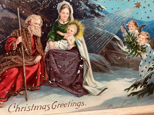 Christmas Greetings: Vintage Postcard - Picture 2 of 3