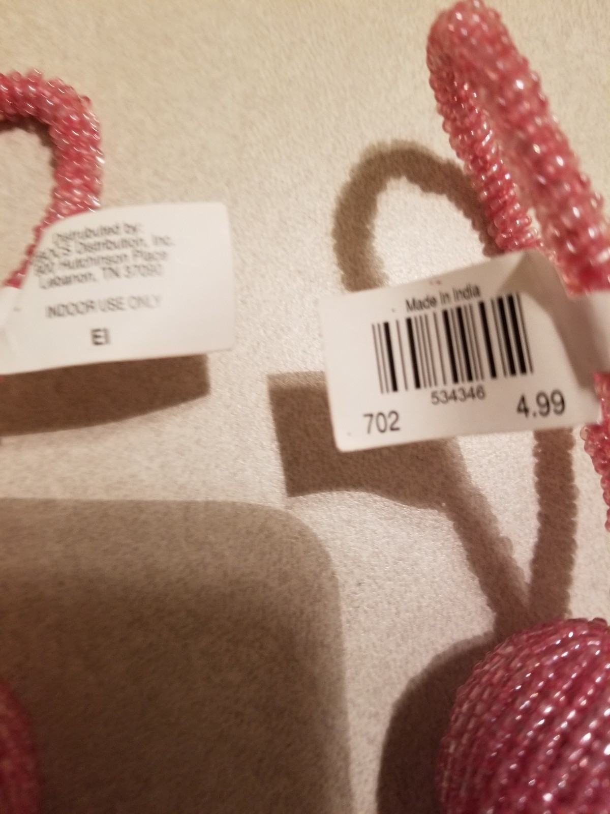 NEW LOT OF CHRISTMAS PINK GLITTER TREE DECORATIONS FROM CBOCS