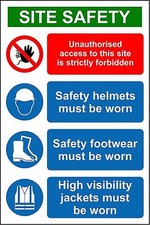 Construction sign site safety sign 
