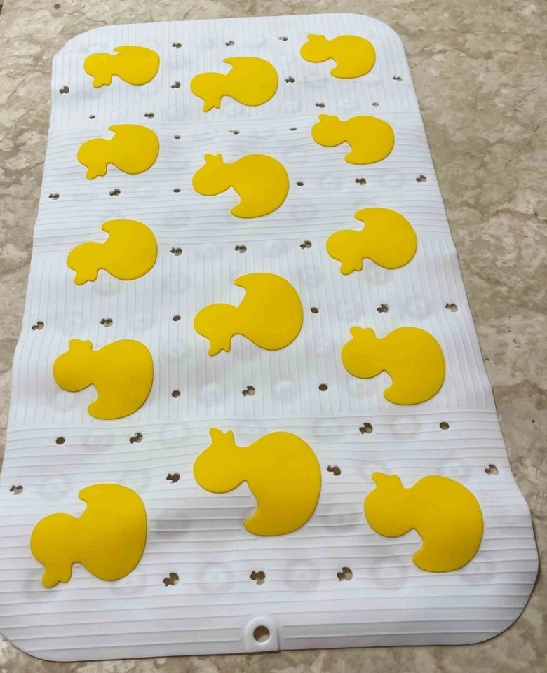 100 x Alfombra de baño de pato amarillo bañera de seguridad para bebé ducha antideslizante pato Foto 3 de 4