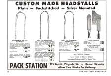 Pack Station Custom Made Leather Headstalls Reno Nevada Vtg Magazine Print Ad