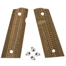 1911 grips - Full size magwell cut Desert grips + stainless grip screws for 1911