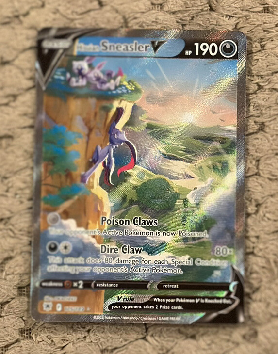 Hisuian Sneasler V 175/189 - Pokemon TCG Holo Alt Alternate Full Art Ultra Rare Hisuian Sneasler V 175/189 - Pokemon TCG Holo Alt Alternate Full Art Ultra Rare
