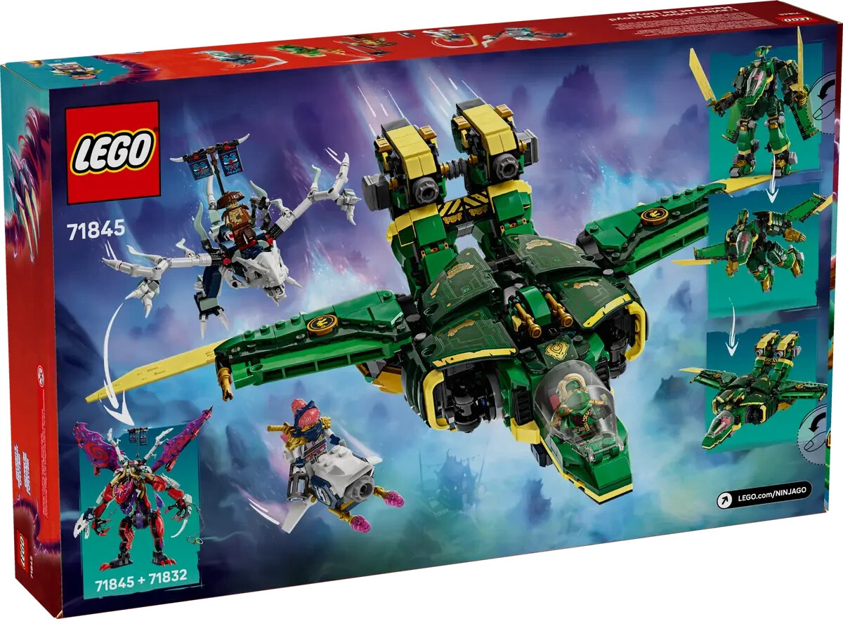 LEGO NINJAGO 71845 Lloyd's Green Jet Mech +71832 Thunderfang