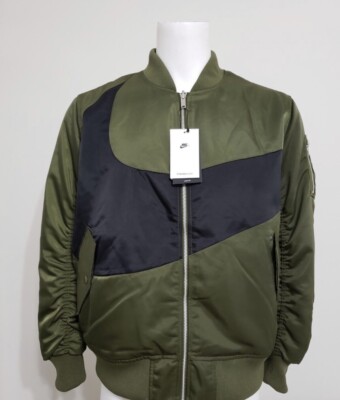 Sz XL  DD6055-326 Nike Sportswear Big Swoosh Therma-Fit Reversible Bomber Jacket