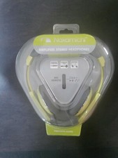 Nakamichi NK2000 Headphones Amplified Stereo Mic Yellow Remote NEW Adjustable
