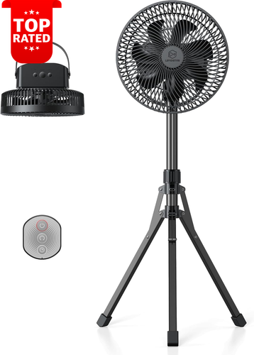 20000mAh Battery Operated Oscillating Floor Fan Remote Control 4 Speeds Quiet - Picture 12 of 12