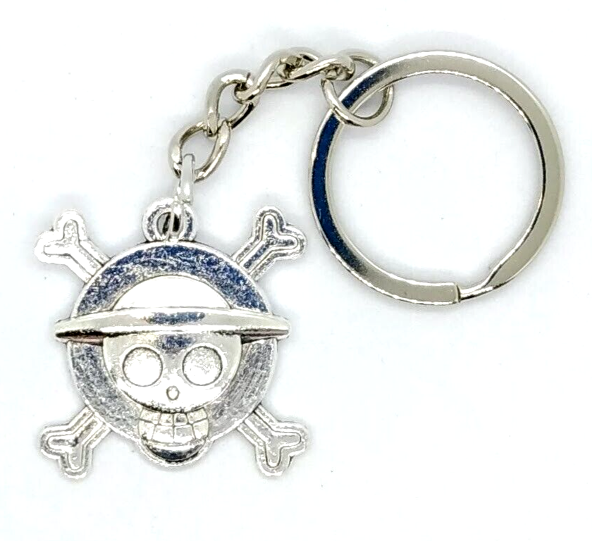 ONE PIECE SKULL & CROSSBONES KEYCHAIN Luffy Pirate Ace Jolly