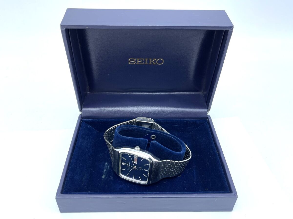 Vintage SEIKO KING QUARTZ Watch Twin Quartz Blue Boxed 9723 Vintage SEIKO KING QUARTZ Watch Twin Quartz Blue Boxed 9723