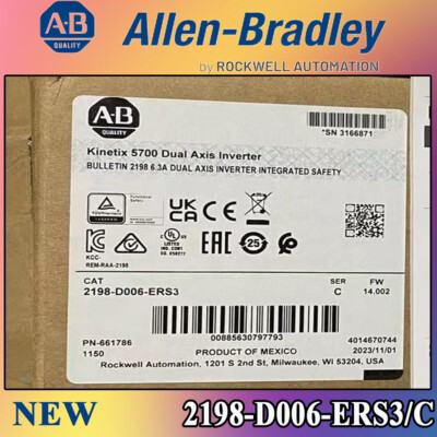 New Factory Sealed 2198-D006-ERS3 /C  Kinetix 5700 Dual Axis Inverter