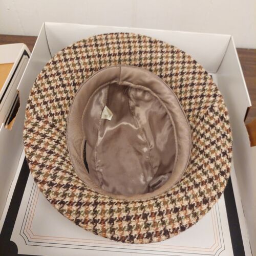 Vintage House of Tweed England Fedora Hat Mens Made in England Size Small Tan - Picture 8 of 11