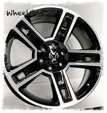 22 Gloss Black Machine 2019 Chevy Ltz Oe Replica Rims Fits 2021 Ram 1500 6x5.5