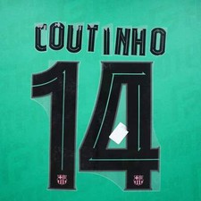 Offizielle Beflockung - FC Barcelona, Coutinho, 2020/2021, Away, schwarz/rosa