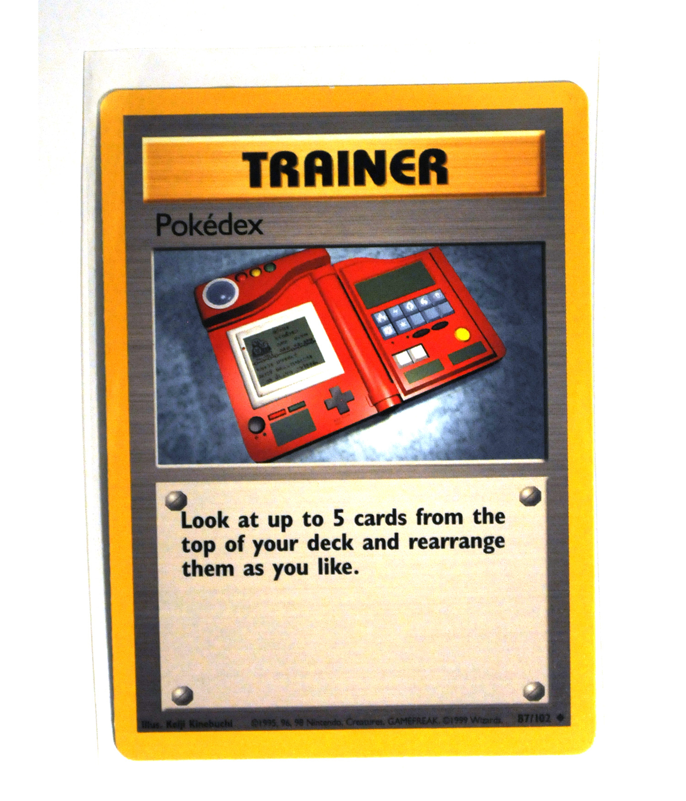 Trainer Pokedex 87/102 Base Set 1999 Pokemon Card NM