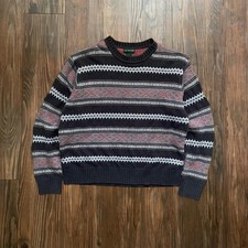 Vintage Dockers Knit Patterned Sweater, Grandpa Style, Size M