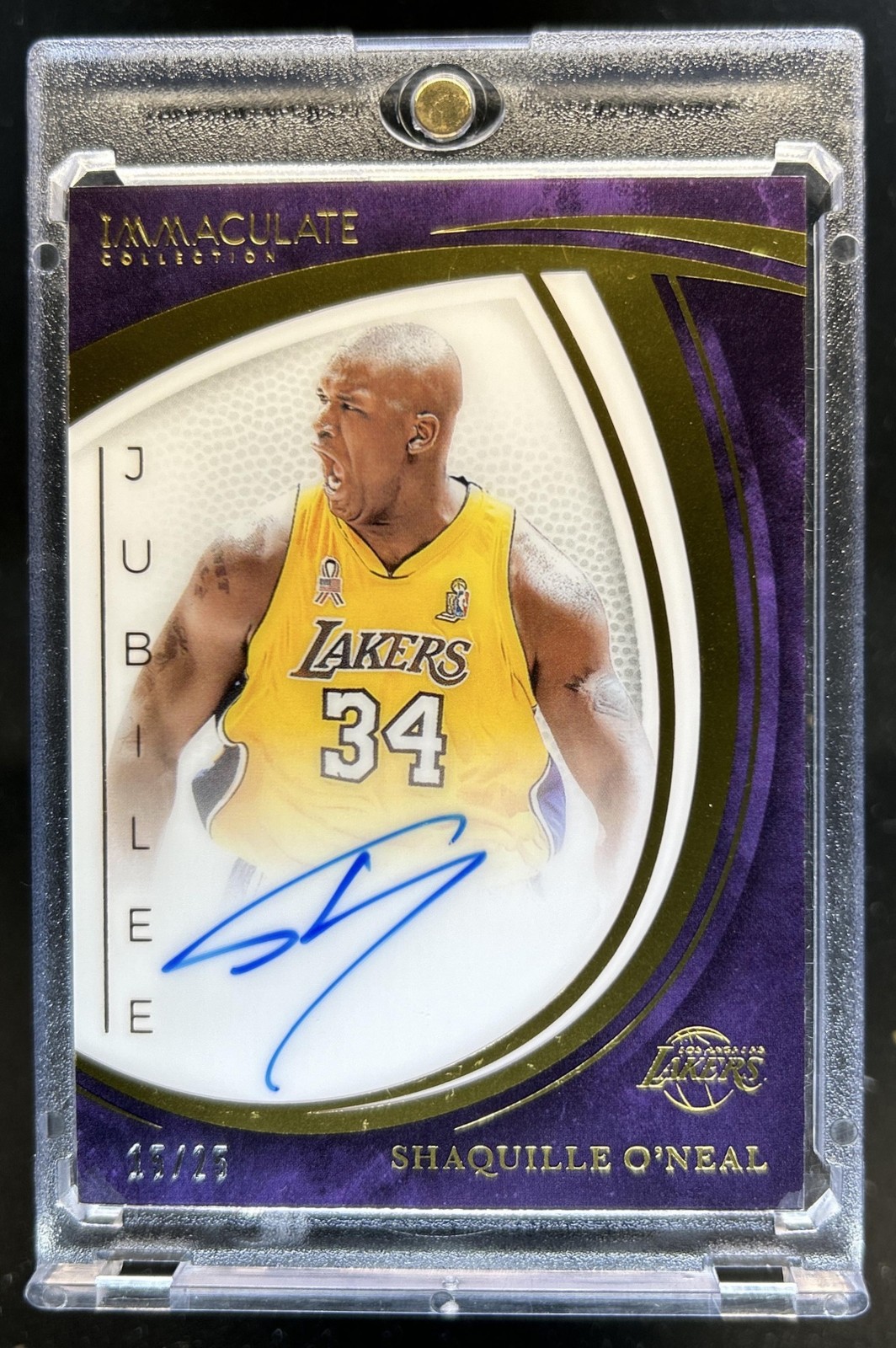 2024-25 Immaculate Collection Shaquille O'Neal Jubilee Signatures Auto #/25 view 1