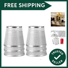 Set of 6 Clip On Gauze Chandelier Lamp Shades Little Upright Wall Candle Ligh...