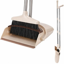 Long Handled Dustpan and Brush Set Floor Sweeper Broom Kitchen Dust Pan