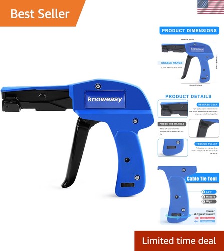 Cable Tie Gun, Fastening Cable Tie Tool,Die-Cast Steel Flush Cut Zip Tie Tool...