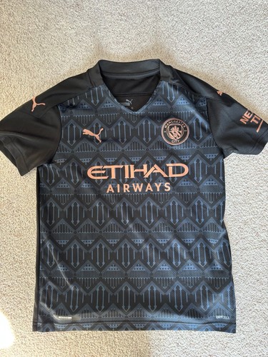 Manchester City 2020/21 Away Shirt Age 11-12 - Picture 1 of 3