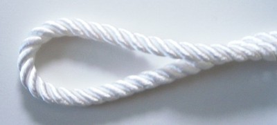 4 1/2 + 1 1/Yds. Wrights Shiny White 3/8'' Twist Cord Pieces pc-59