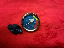 New Nos Nitrous 1.5 Nitrous Pressure Gauge W 4an Adapter Fitting
